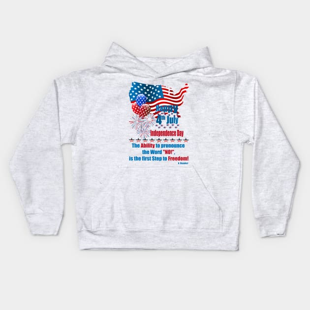 Independence Day Ability Kids Hoodie by Lin-Eve